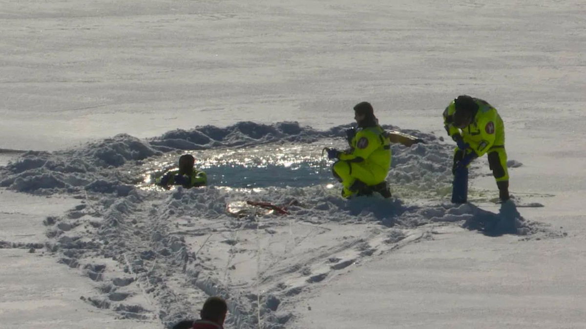 Monument firefighters undergo ice rescue training amid warm up