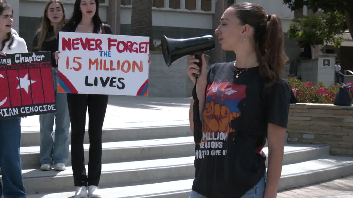 UC Santa Barbara Students Hold Protest to Commemorate Armenian Genocide Anniversary