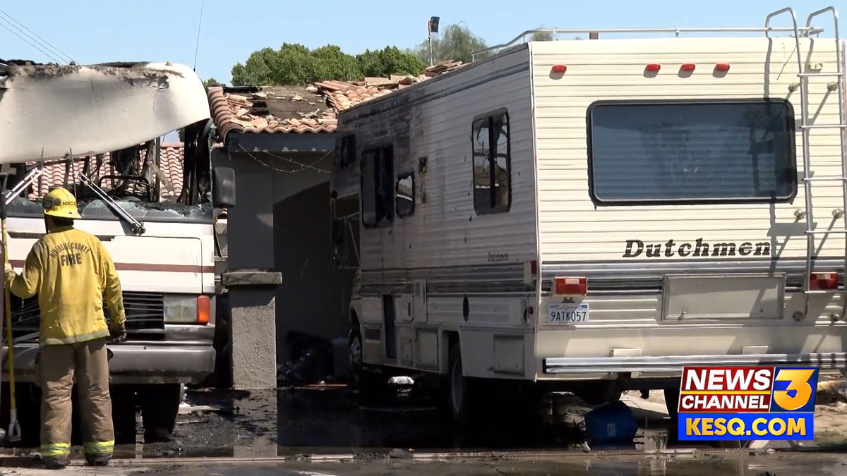 One person hospitalized after fire damages structure
