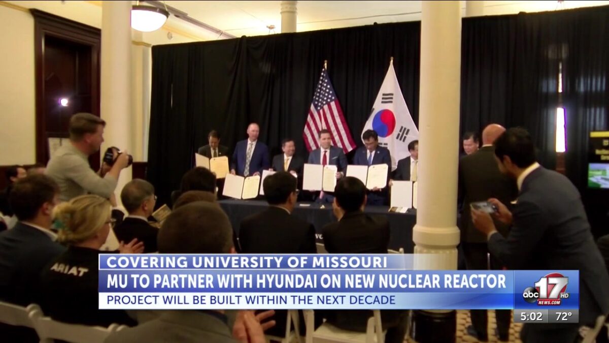 University of Missouri to partner with Hyundai on new nuclear reactor