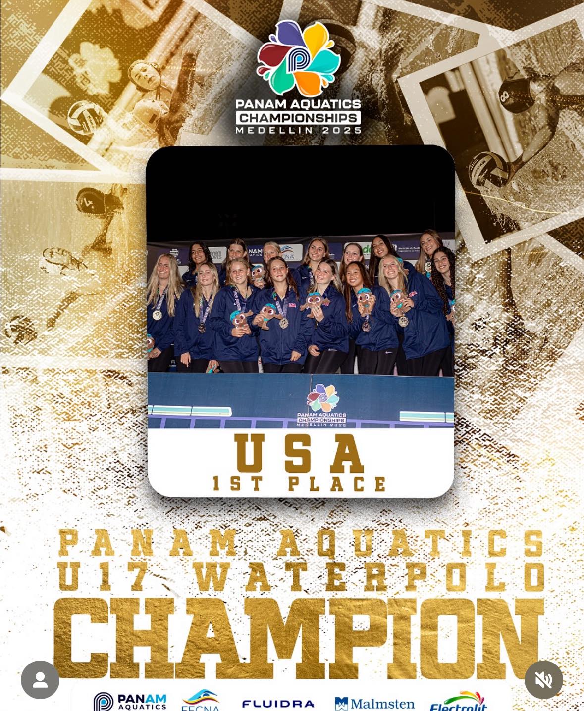 Horton & Pattison help Women’s Cadet National Team win gold at PanAm Championship in water polo