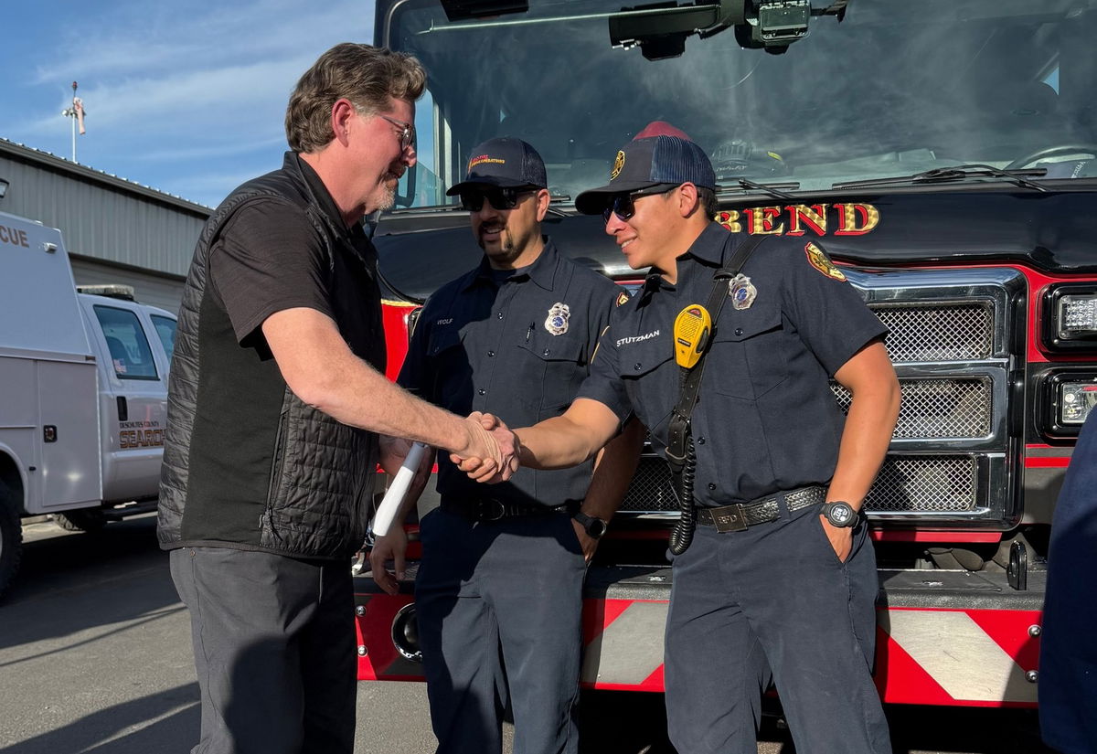 Deschutes County Search and Rescue hosts reunion day with man rescued from Benham Falls
