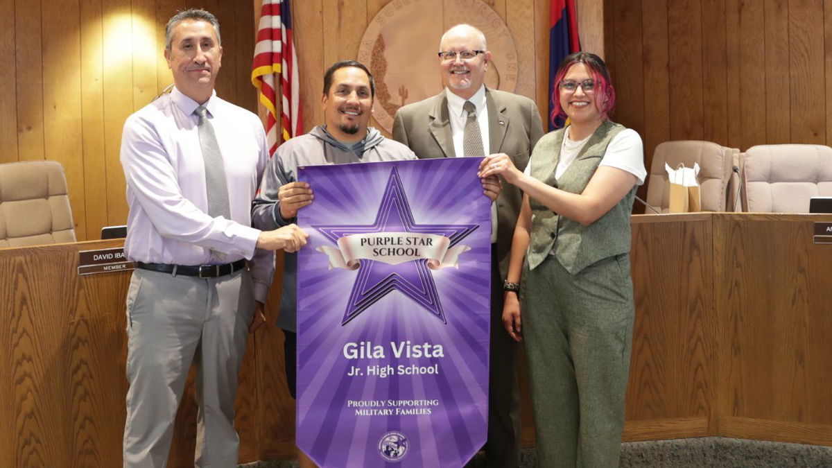 Local junior high school recognized as a Purple Star School