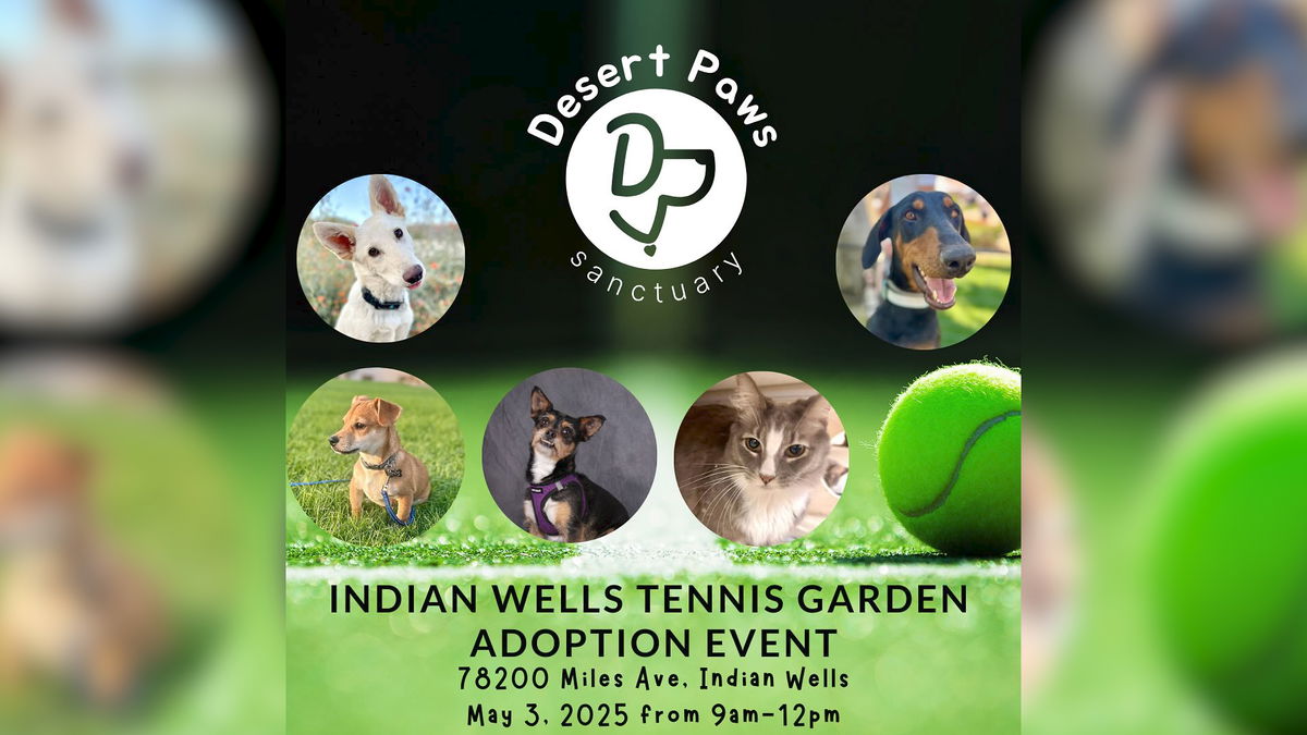 Indian Wells Tennis Gardens to host pet adoption event on Saturday