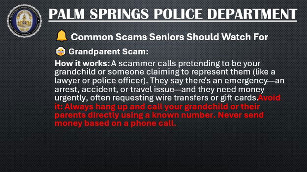 PSPD warns senior residents about new and ongoing scams to look out for