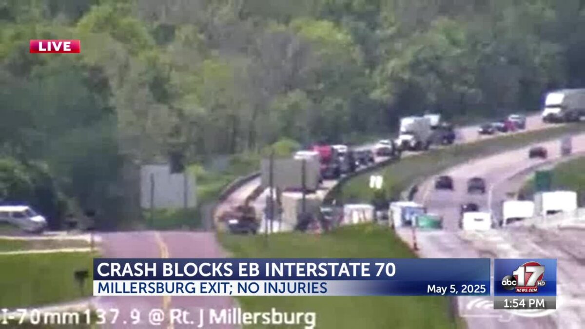 Crash blocks eastbound Interstate 70 in Callaway County