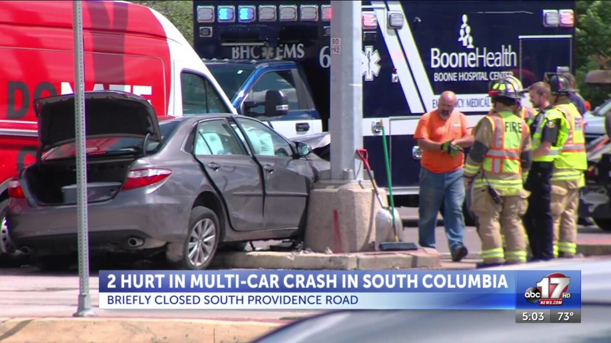 Two hurt in afternoon South Providence Road pileup