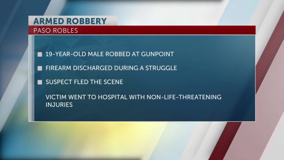 Paso Robles Police investigating armed robbery at 100 block of Niblick Road
