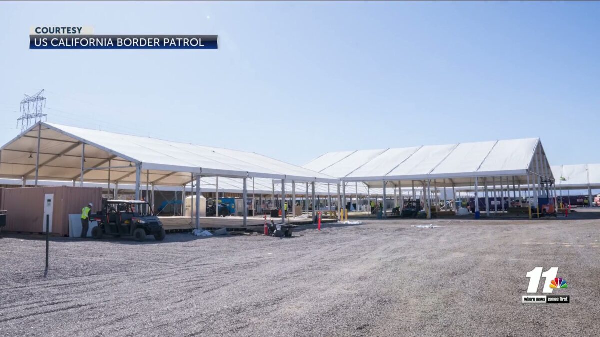 Yuma Border Patrol takes down temporary processing facility