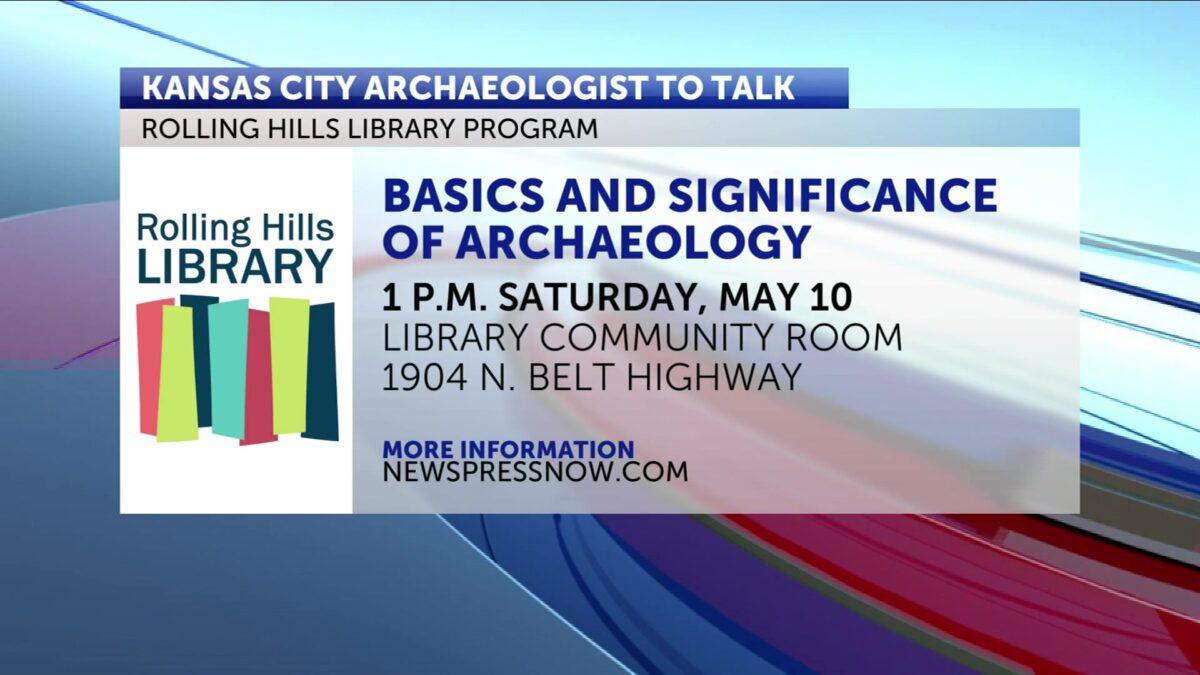 Kansas City Archaeologist to speak at Rolling Hills