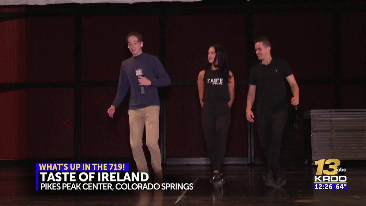 Dancing with a traveling Irish step dancing group!
