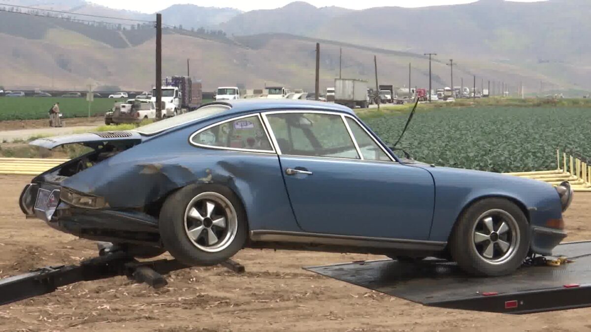 Man Hospitalized after Car Crash East of Santa Maria