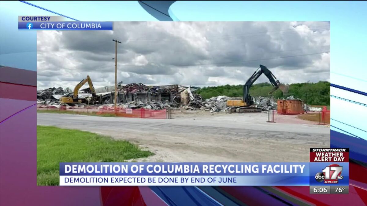 Demolition underway for Columbia’s recycling facility