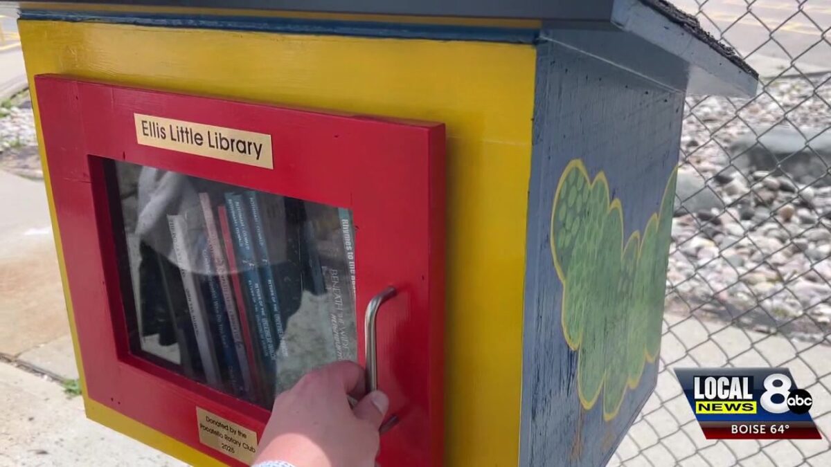 Pocatello Rotary Club dedicates their first Little Free Library