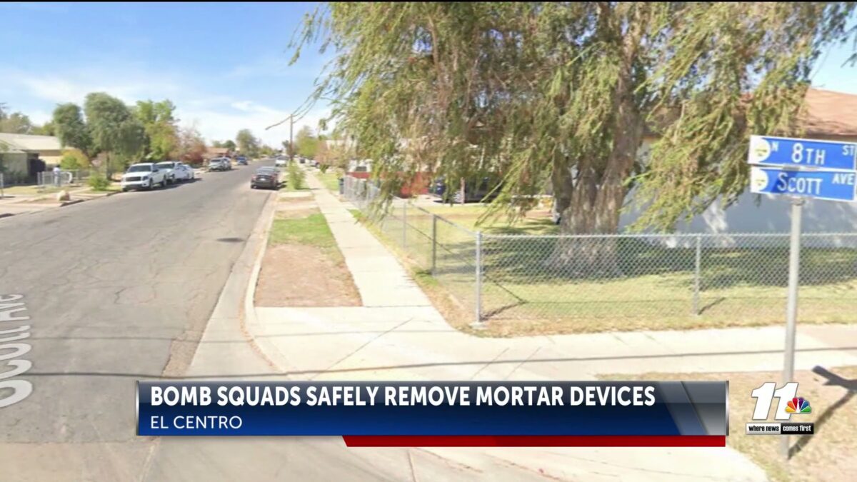 Bomb squads in the Imperial Valley safely removes mortar devices
