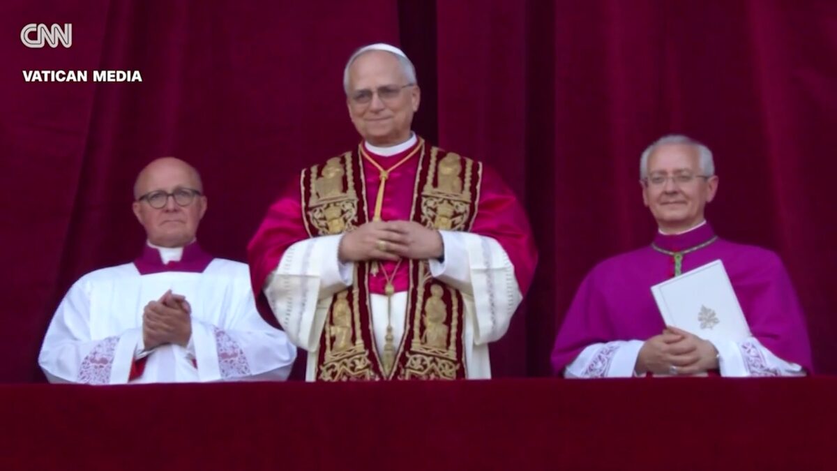 Residents react to first American pope