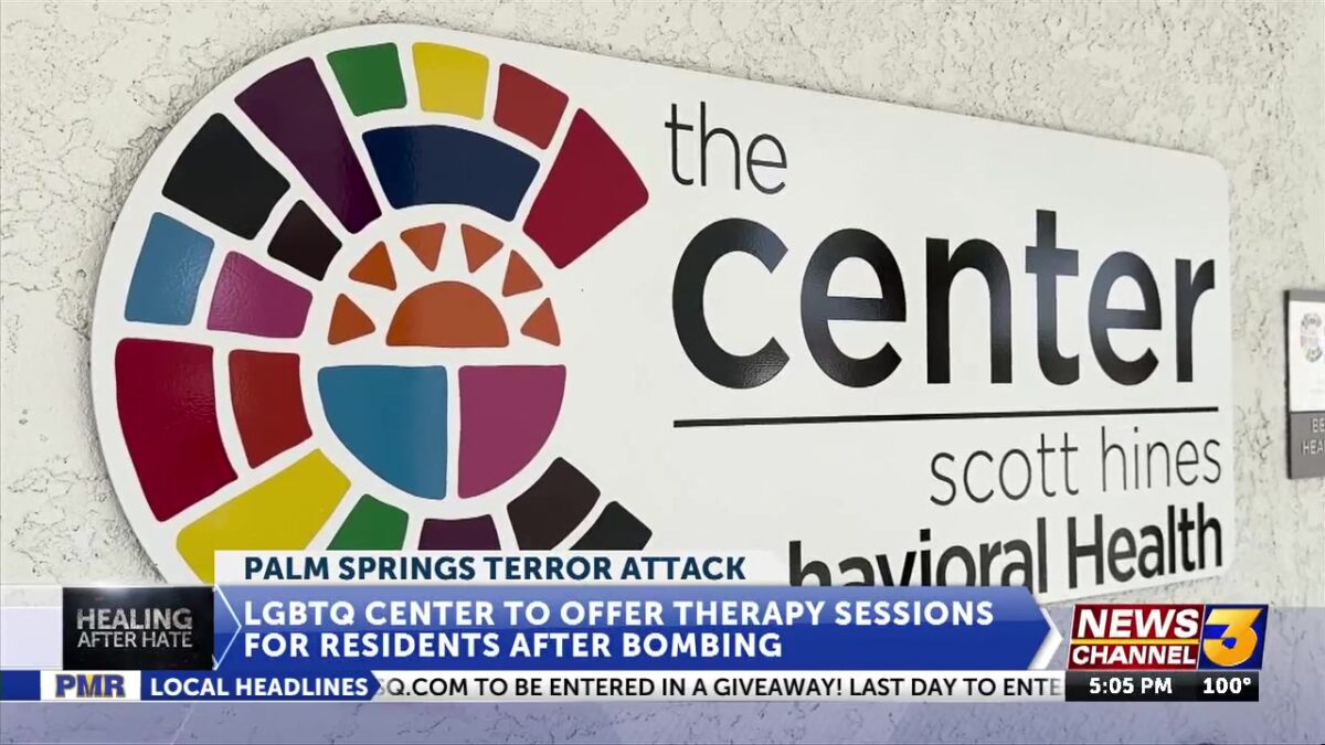 Grounding after crisis: LGBTQ Center of the Desert to offer therapy sessions for residents in bombing aftermath