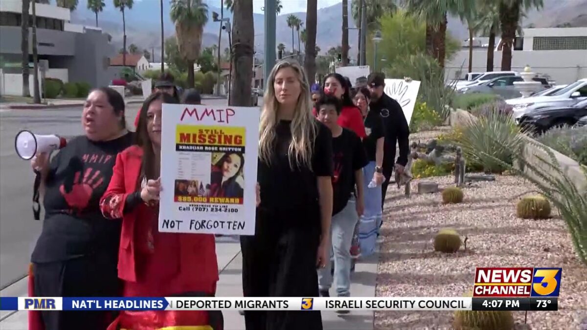 Palm Springs march honoring Missing and Murdered Indigenous Persons Awareness Day