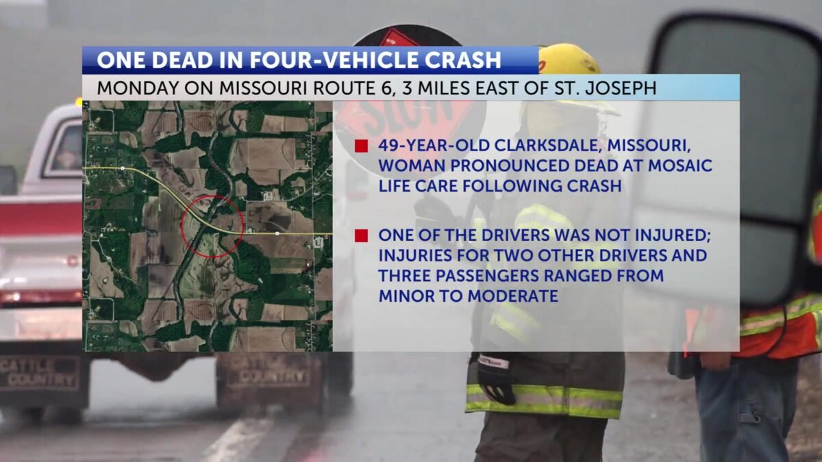 One dead in multi-vehicle crash on Missouri Route 6