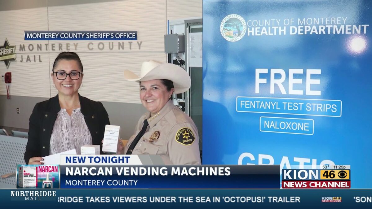 Overdose prevention with free Naloxone and Fentanyl testing strips at a Monterey County Jail vending machine