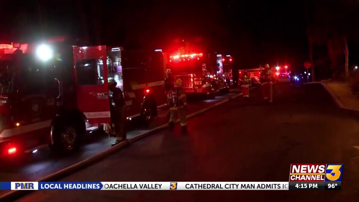 Abandoned building catches fire in Palm Springs