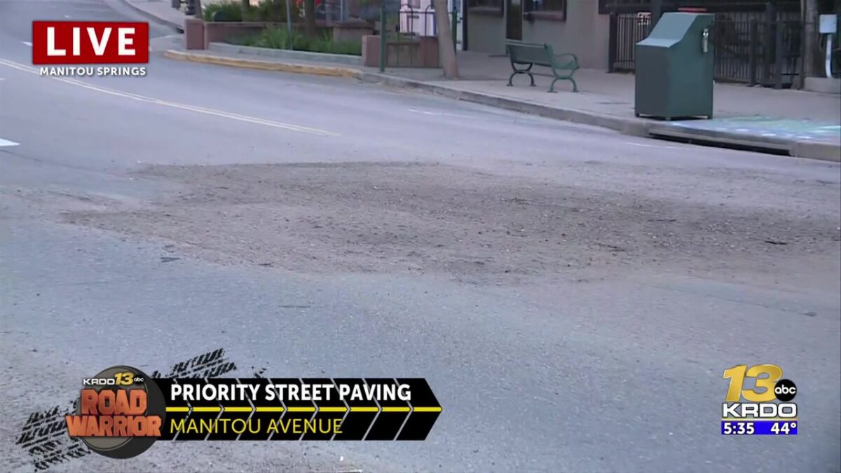 Late addition to street repaving list slowed traffic on part of busy Manitou Springs corridor Thursday