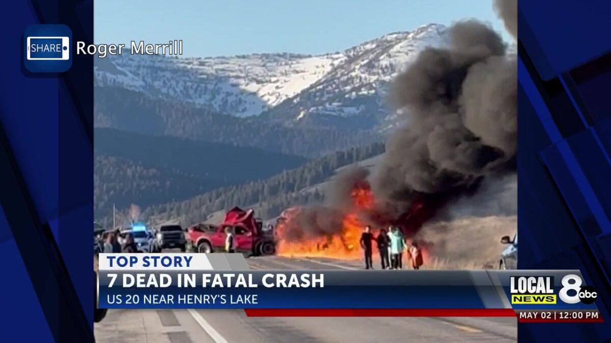 Seven dead after fiery Island Park crash