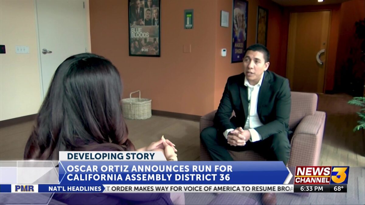 Oscar Ortiz announces run for California Assembly District 36
