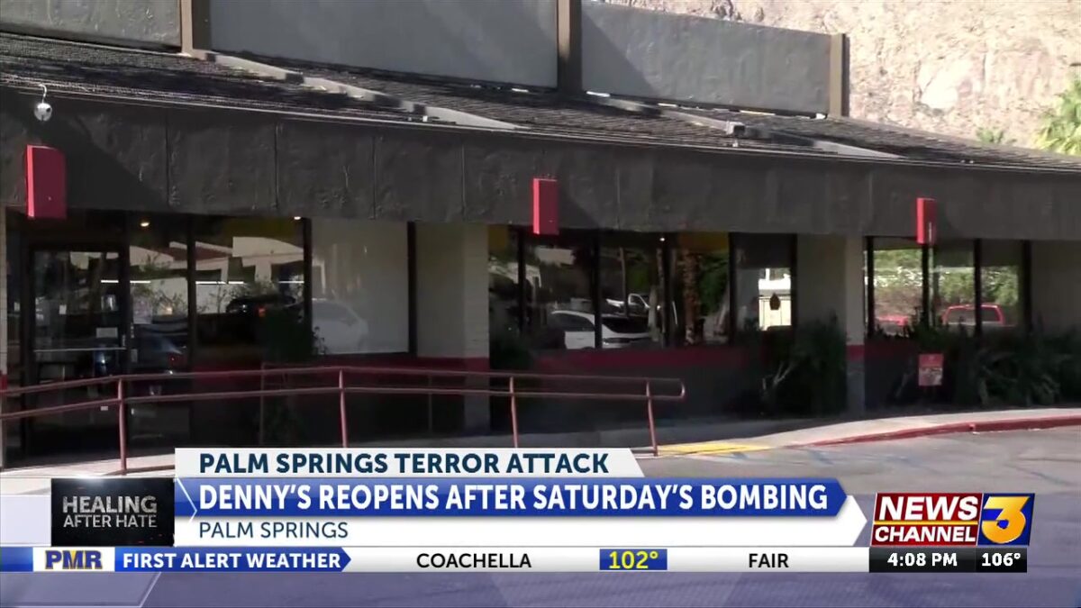 Denny’s next to Palm Springs bomb site reopens