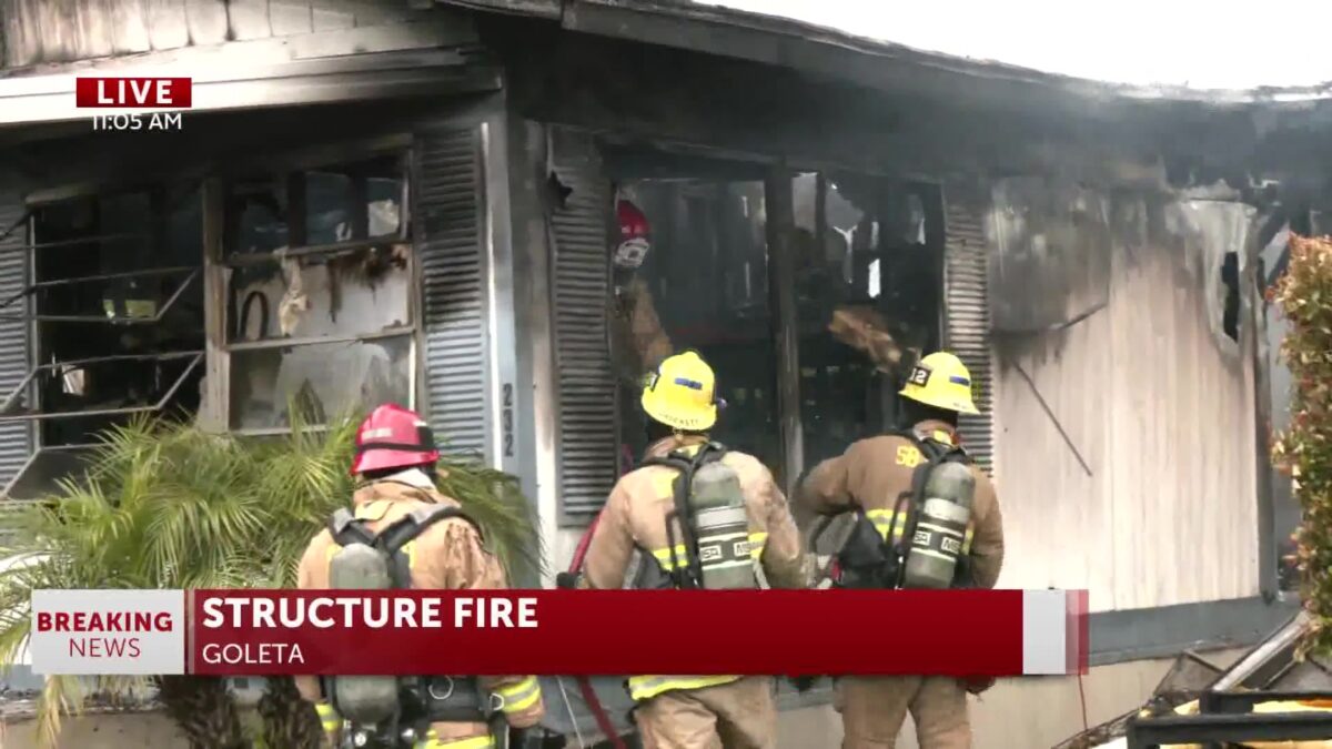 Mobile Home Fire Breaks Out in Western Goleta