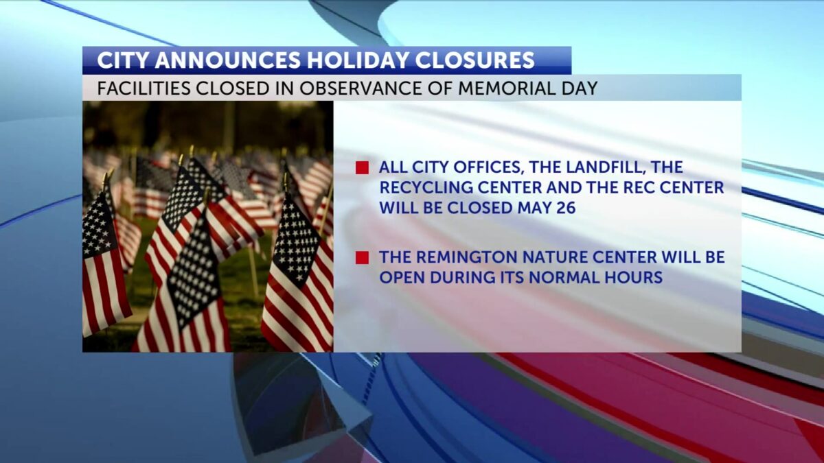 City of St. Joseph shares holiday schedule in observance of Memorial Day