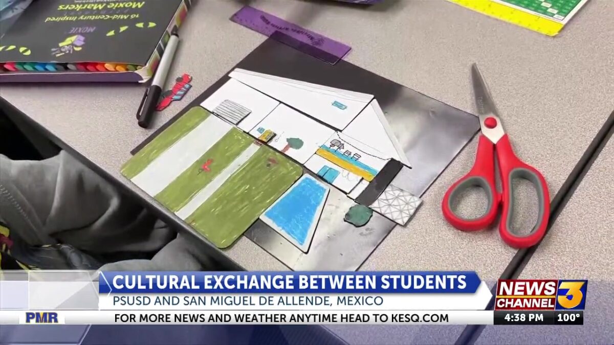 Palm Springs elementary students exchange artwork with students in Mexico