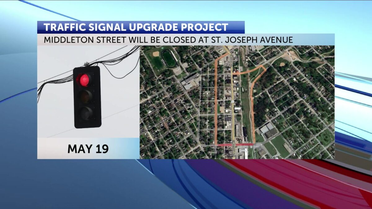 Signal upgrade project to begin at St. Joseph Avenue and Middleton