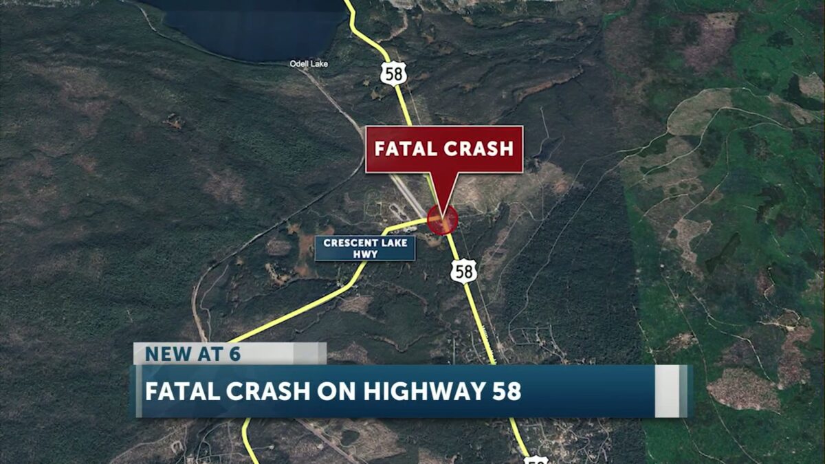Motorcyclist killed in collision with semi on Highway 58 at Crescent Lake Highway