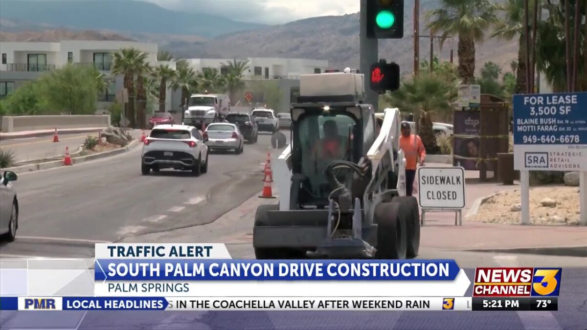 South Palm Canyon Drive construction in Palm Springs starts today