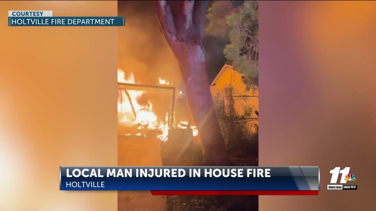 Holtville man injured after trying to save his home from a fire