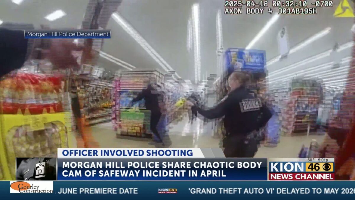 Morgan Hill Police release body cam footage of chaos inside Safeway store before officer involved shooting