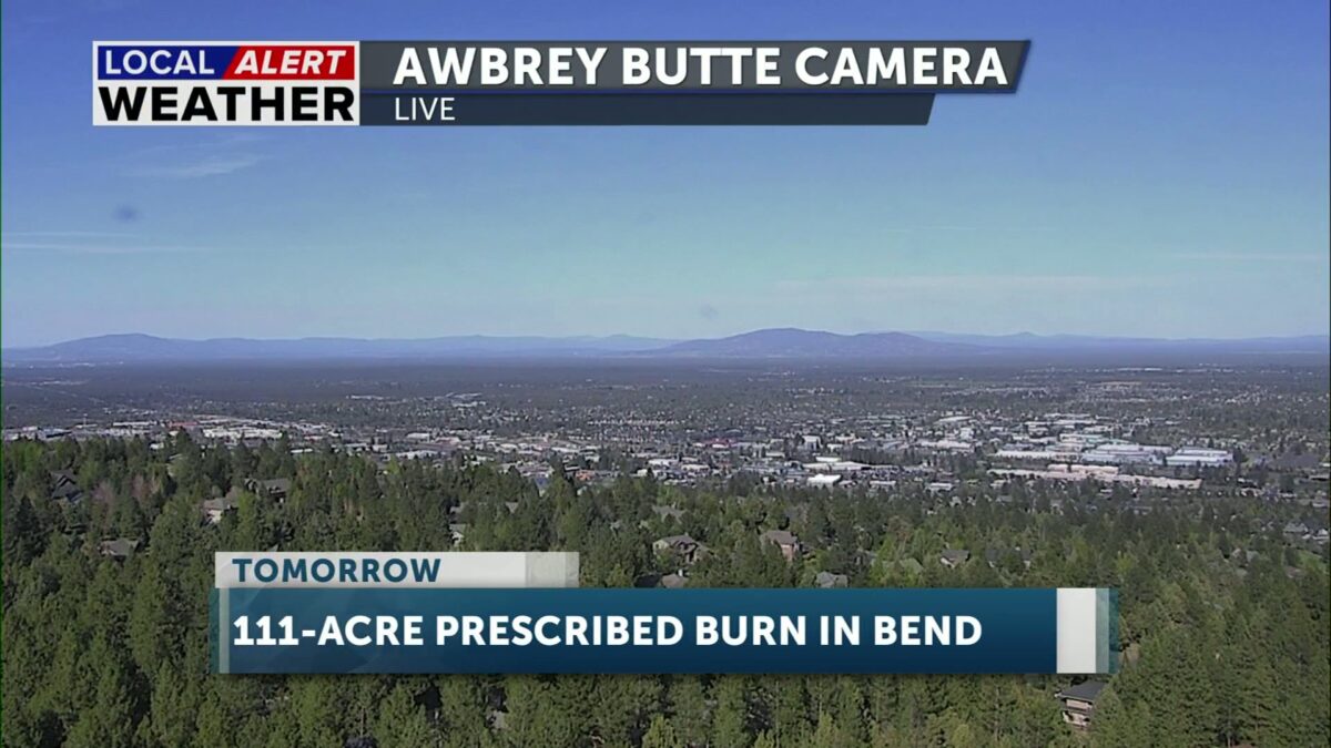 Prescribed burn conducted west of Bend on up to 111 acres; forest roads