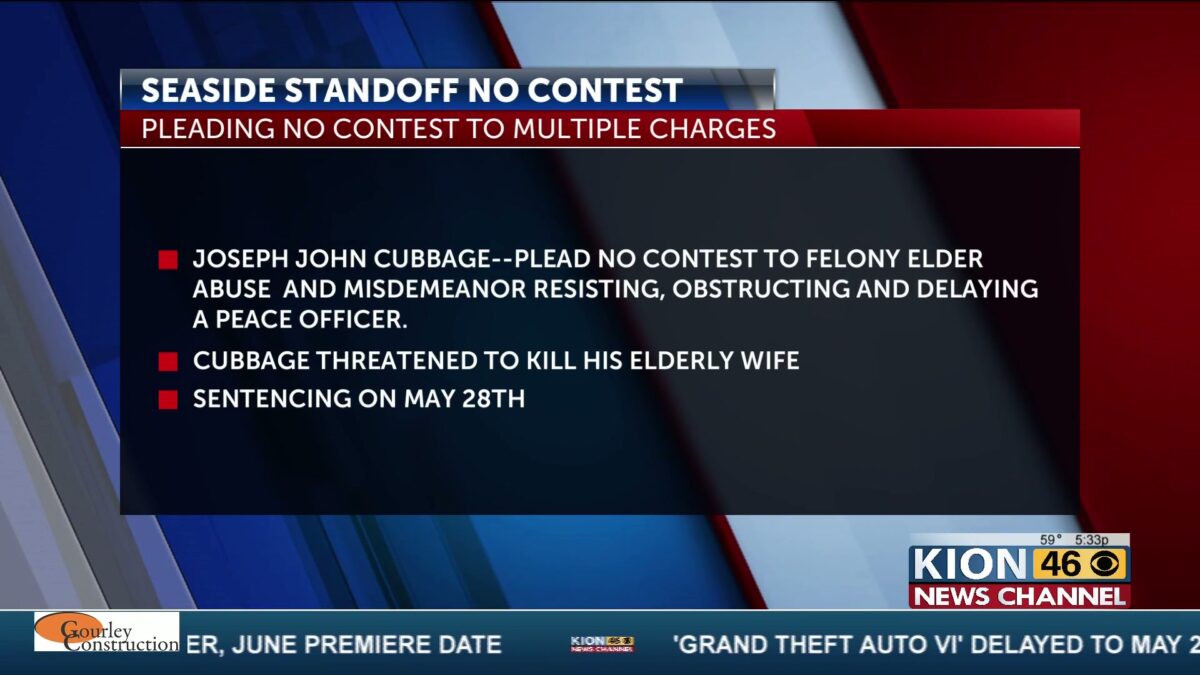 Seaside man pleads no contest in February’s hours-long police standoff