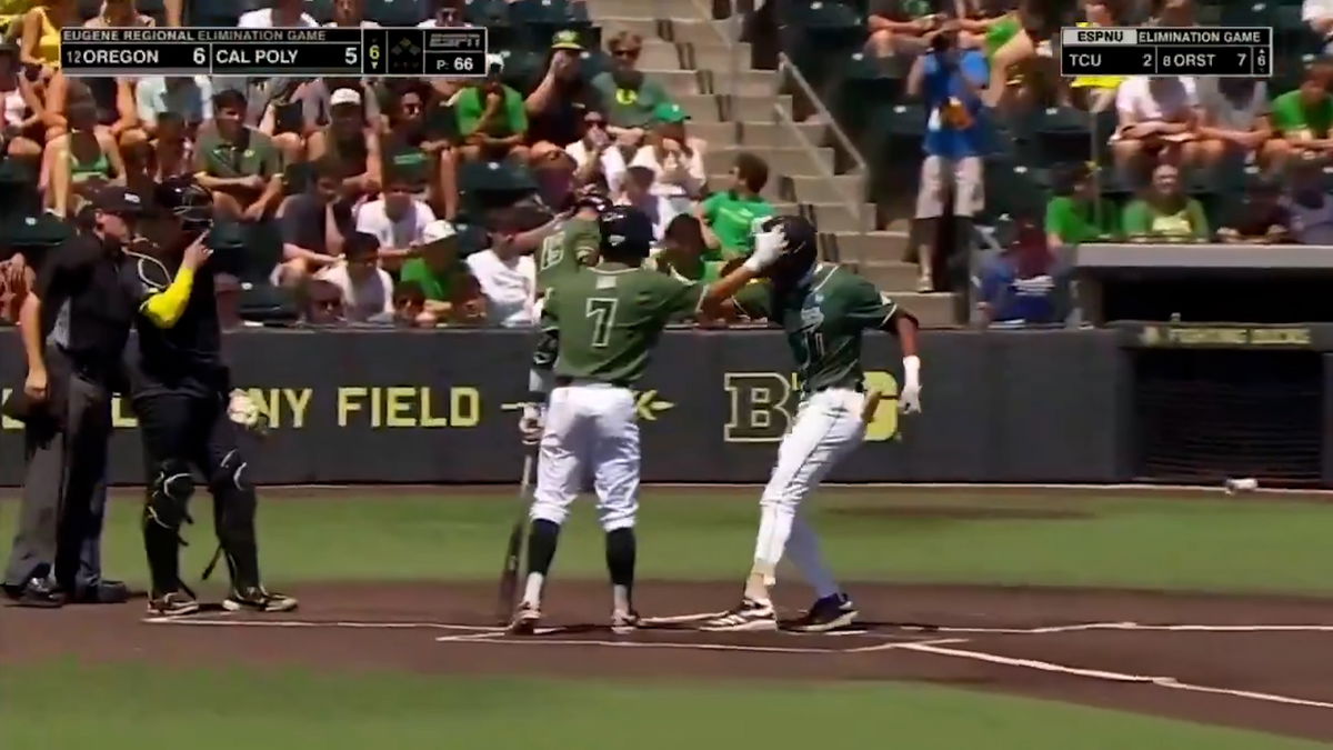 Cal Poly rallies to eliminate host Oregon at Eugene Regional