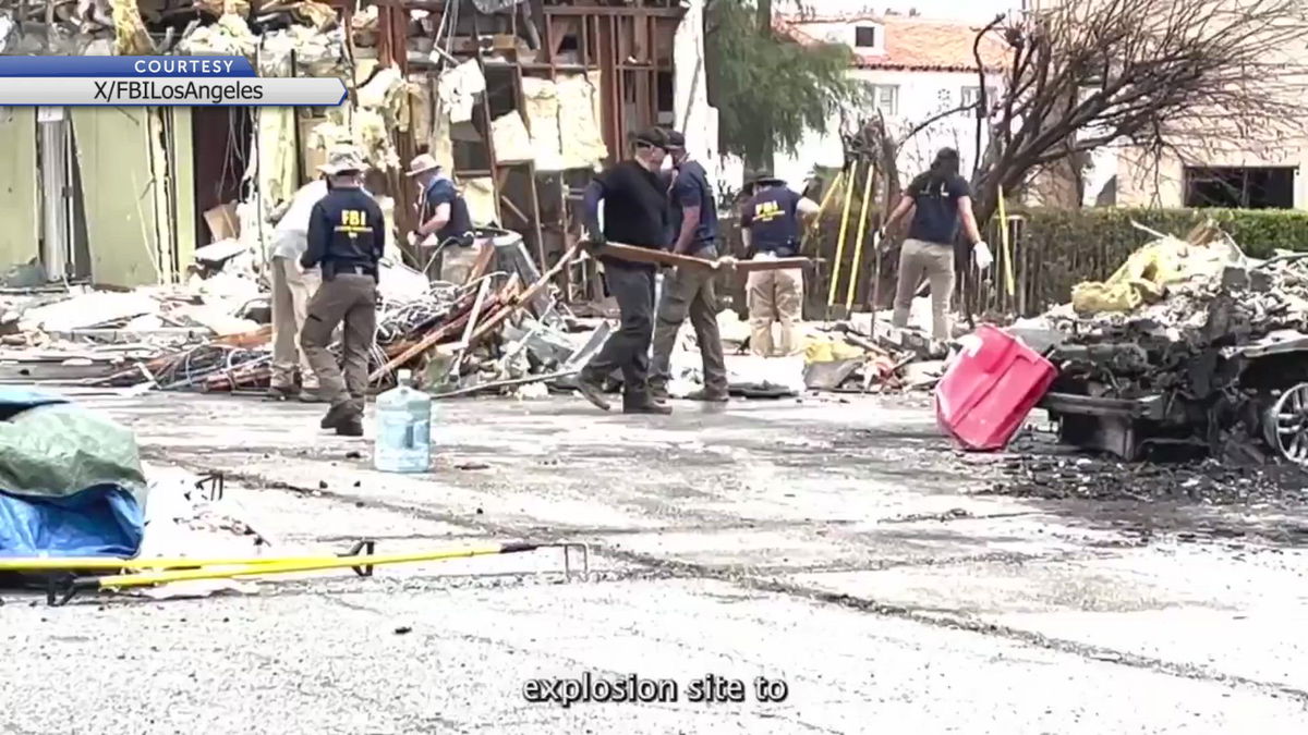 FBI: processing is complete of crime and post blast scene in Palm Springs bomb attack