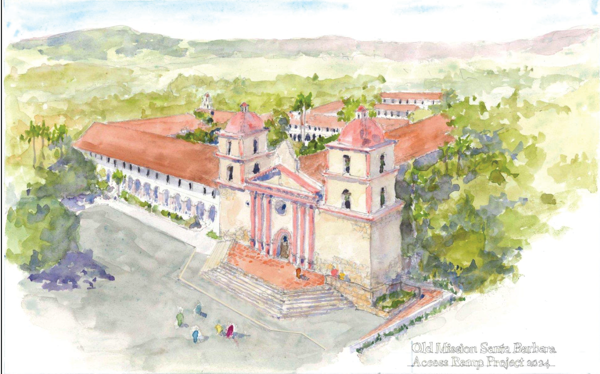 Old Mission Santa Barbara makes Progress Towards New ADA Ramp Project