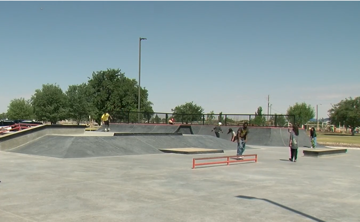 Local skaters enjoy new adventure course at Gallegos Park