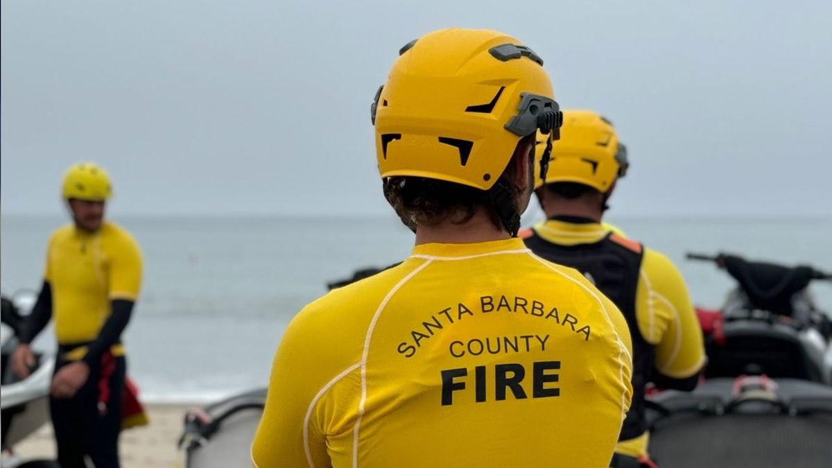 Crews help with water rescue Thursday afternoon at Slough Road near Sands Beach
