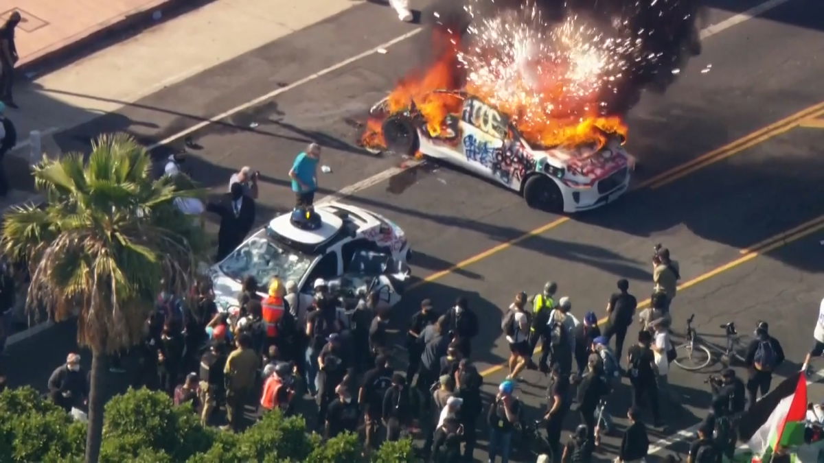 Waymo suspends downtown LA service after self-driving cars torched