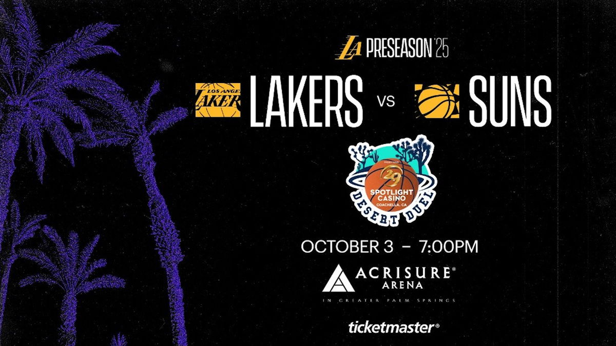 Los Angeles Lakers to kick off preseason at Acrisure Arena in October