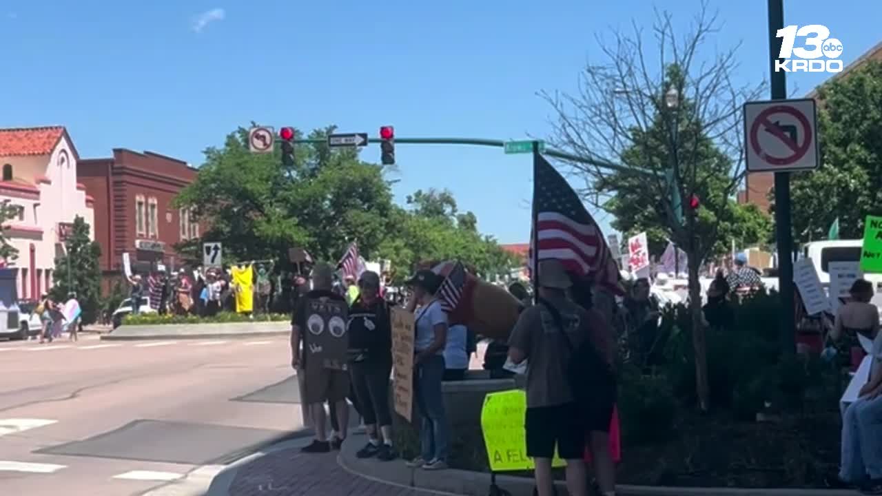 Crowds flood in for ‘No Kings’ protest in Colorado Springs