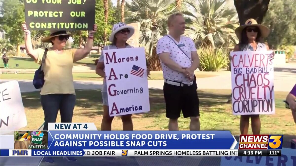 Community holds food drive and speak-out to protest possible SNAP cuts