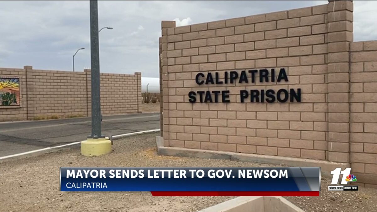 Calipatria mayor sends letter to Governor Newsom