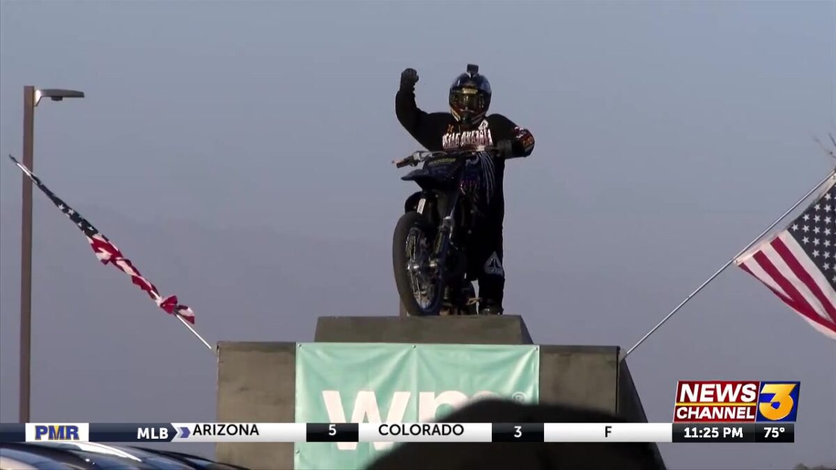 Colby Raha breaks world record for longest motorcycle jump to flat landing
